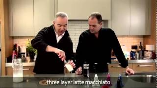 aerolatte  milk frother makes three layer caffè latte macchiato [upl. by Amick]