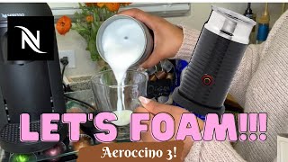 How To Foam Milk With Aeroccino 3 Make Coffee With Foam Tips amp Tricks  Easy Foamed Latte Recipe [upl. by Ralli]