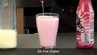 How to make a fat free milkshake using an aerolatte milk frother [upl. by Oinotna335]