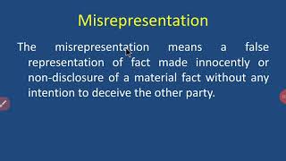 Misrepresentation [upl. by Lea]